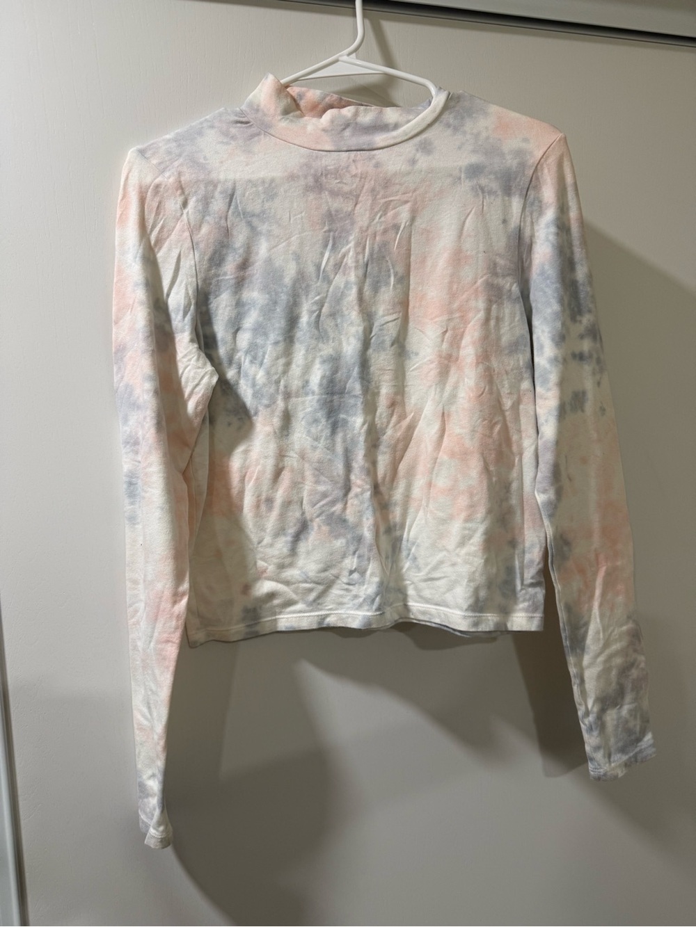 wild fable Pastel Tie-Dye Mock Neck Long Sleeve Top - Pink & Blue